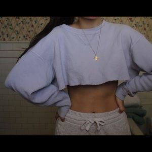 Brandy Melville Oversized Thermal  Long-Sleeve Tee